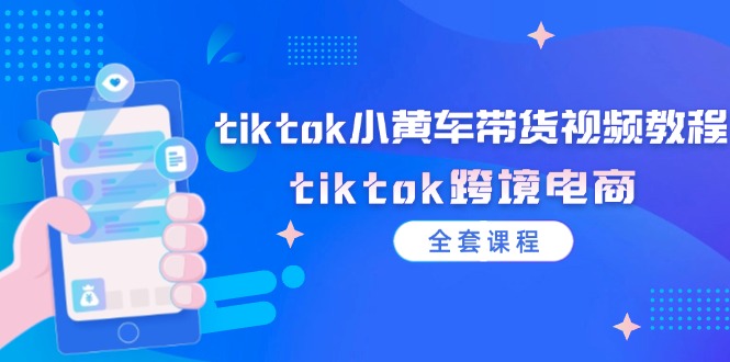 （12059期）tiktok小黄车带货视频教程，tiktok跨境电商（全套课程）插图